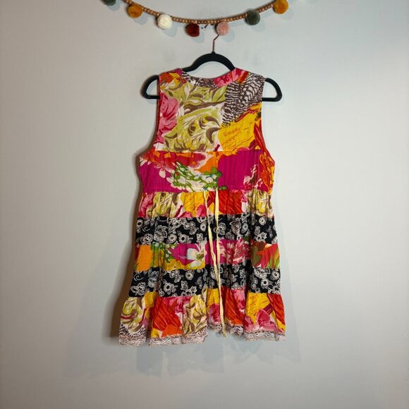Free People Colorful Bright Patchwork Dress - Picture 7 of 7